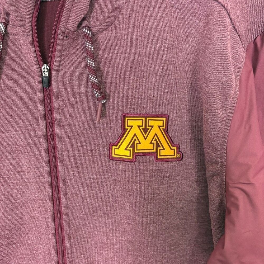 Nike Dri-Fit Minnesota Gophers Maroon Hooded Zip Up Sweatshirt Men's XL - Picture 5 of 11